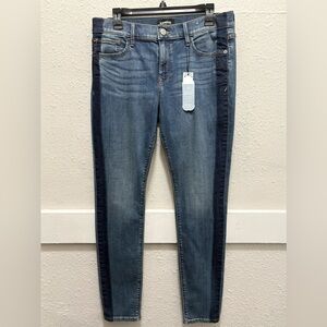 Express Denim Mid Rise Skinny 2 Tone Jeans Size 10 NWT